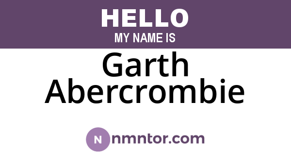 Garth Abercrombie