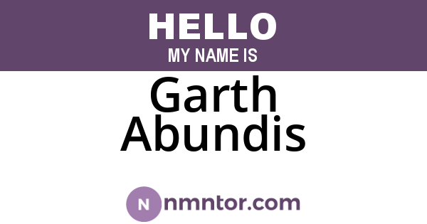 Garth Abundis