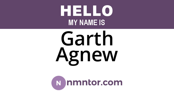 Garth Agnew