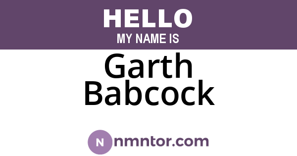Garth Babcock