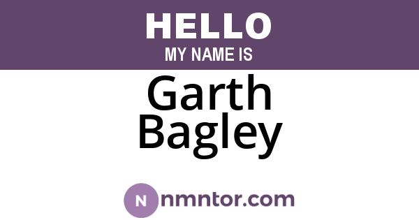 Garth Bagley