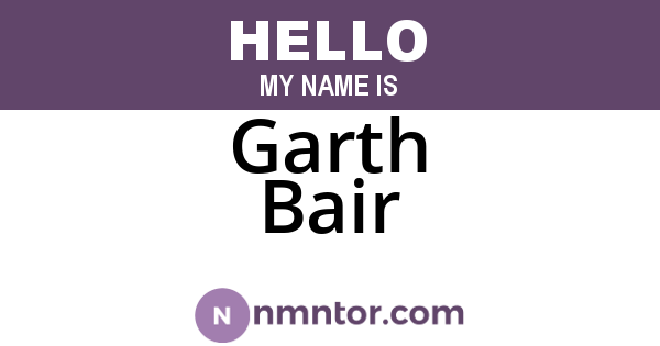 Garth Bair