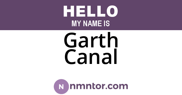 Garth Canal