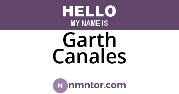 Garth Canales
