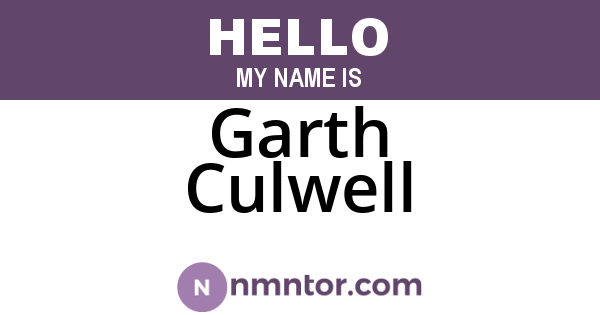 Garth Culwell