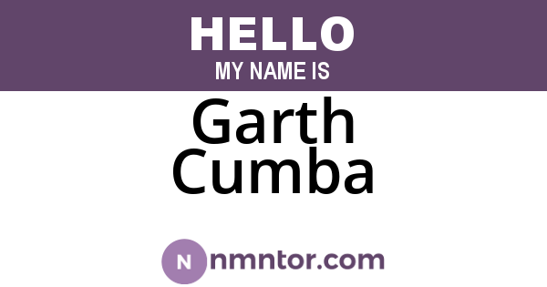 Garth Cumba