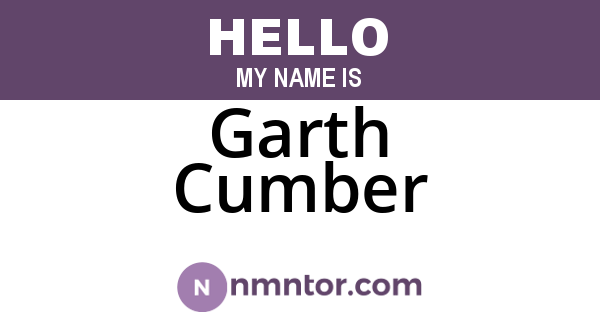 Garth Cumber