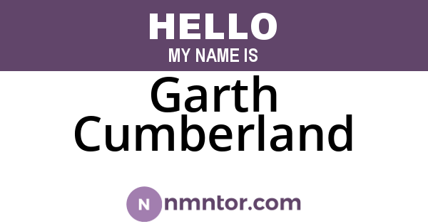Garth Cumberland