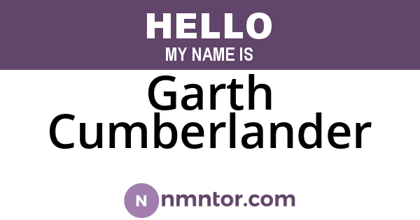 Garth Cumberlander