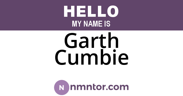 Garth Cumbie