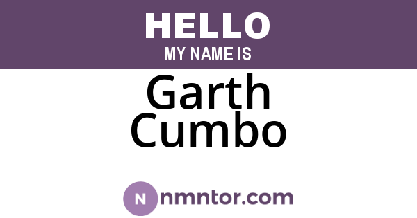 Garth Cumbo