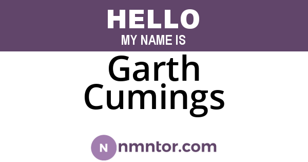 Garth Cumings
