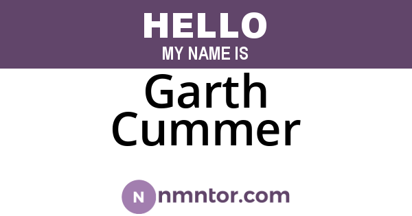 Garth Cummer