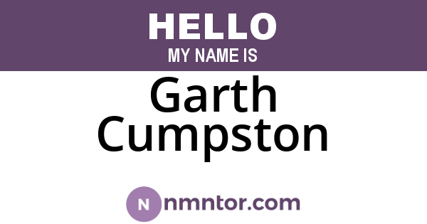 Garth Cumpston