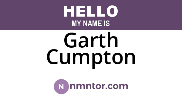 Garth Cumpton