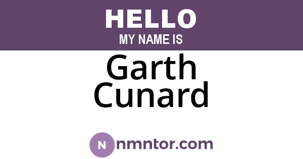 Garth Cunard