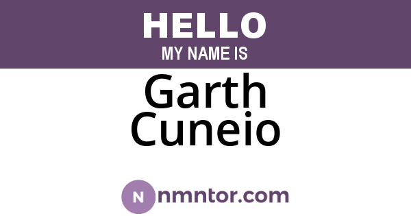 Garth Cuneio