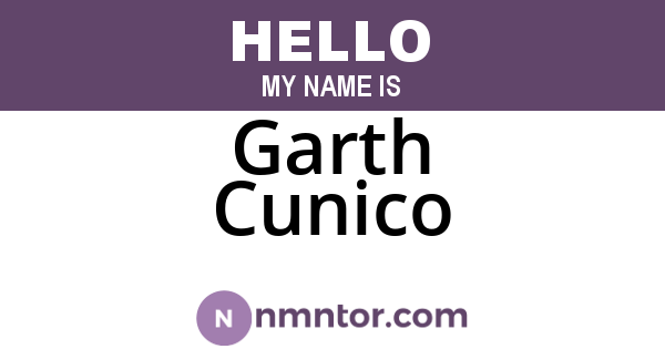 Garth Cunico