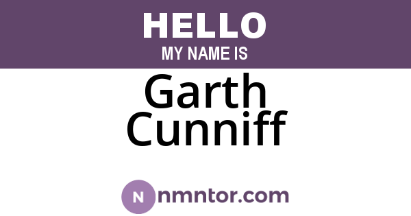 Garth Cunniff