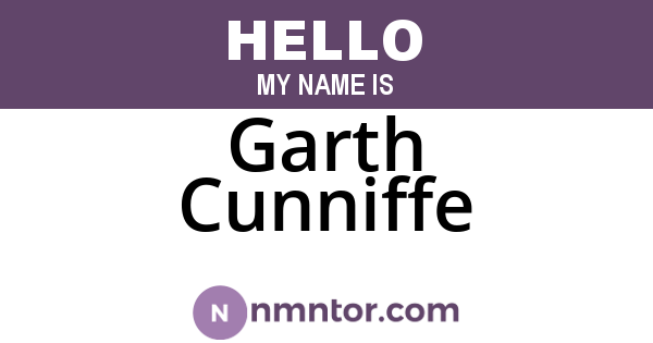 Garth Cunniffe