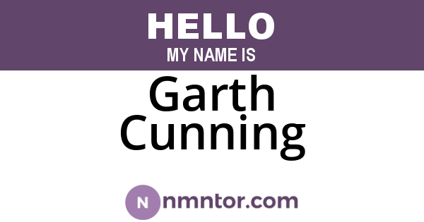 Garth Cunning