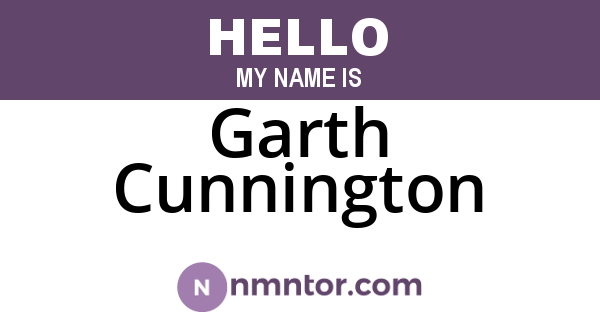 Garth Cunnington