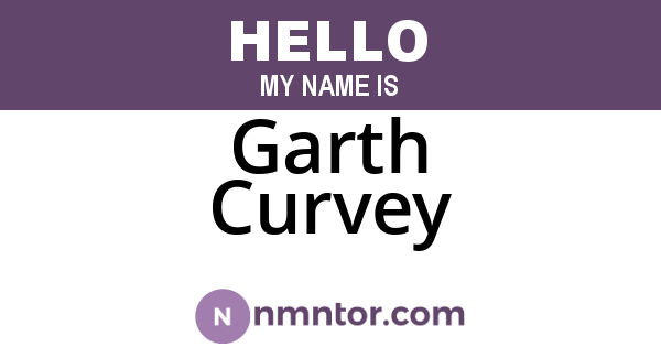 Garth Curvey
