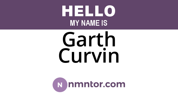 Garth Curvin
