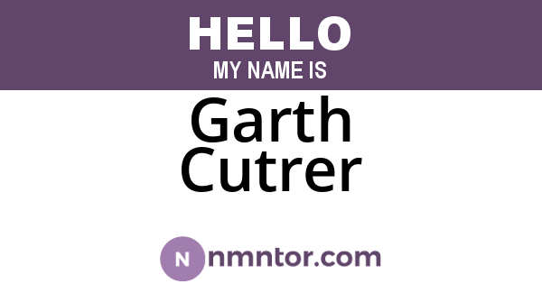 Garth Cutrer