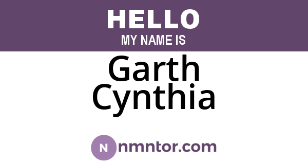 Garth Cynthia