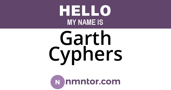 Garth Cyphers