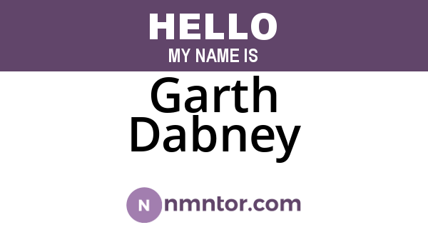 Garth Dabney