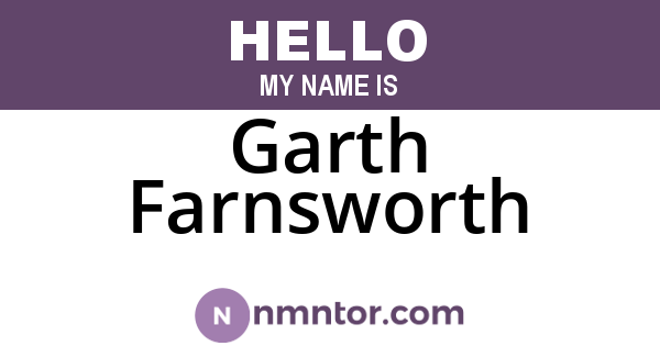 Garth Farnsworth