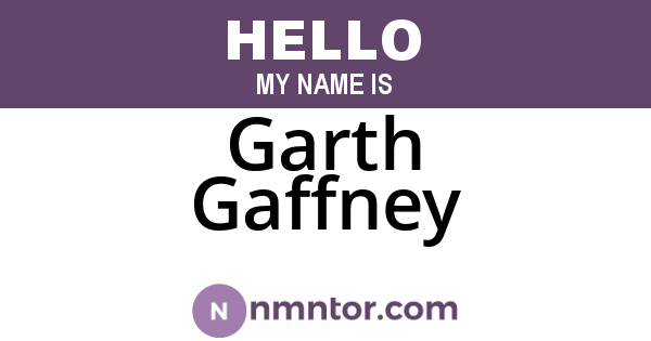 Garth Gaffney