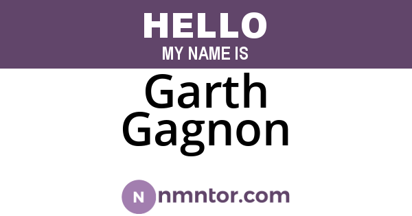 Garth Gagnon