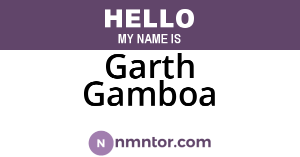 Garth Gamboa