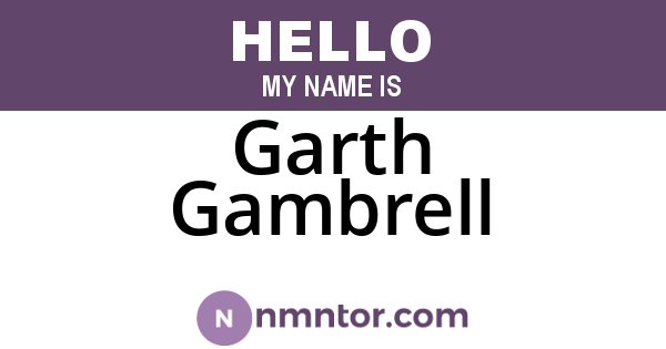 Garth Gambrell