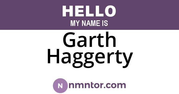 Garth Haggerty