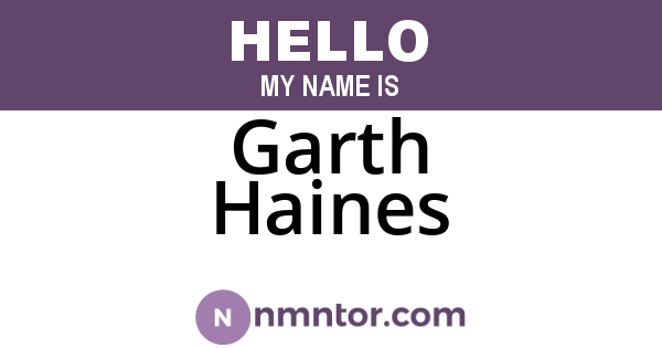 Garth Haines