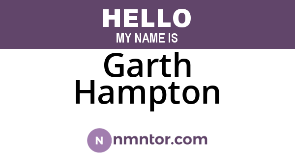 Garth Hampton