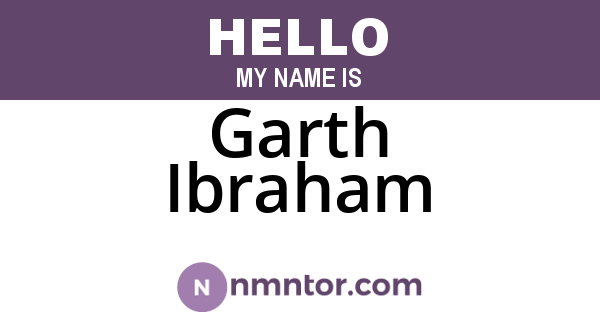 Garth Ibraham