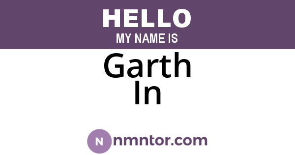 Garth In