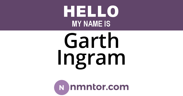 Garth Ingram