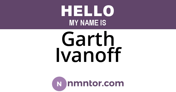 Garth Ivanoff