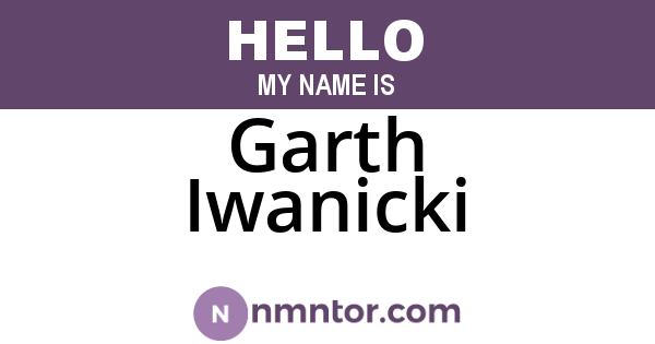 Garth Iwanicki