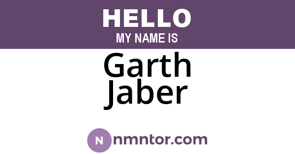 Garth Jaber