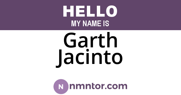 Garth Jacinto