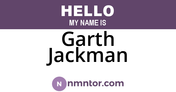 Garth Jackman