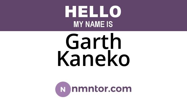 Garth Kaneko