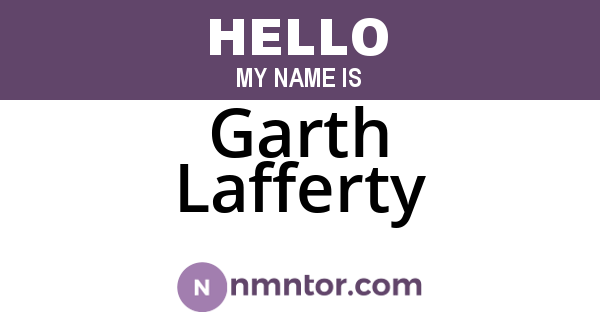 Garth Lafferty